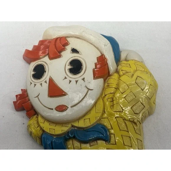 Set 2 Vintage 1977 Raggedy Ann And Andy Wall Hanging Decor Bobbs Merrill Co. 13" - Picture 8 of 14